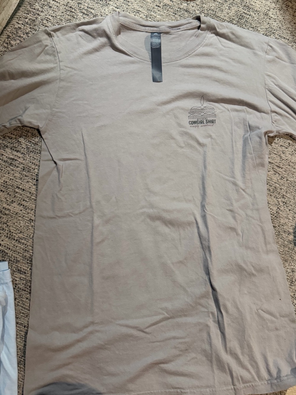 Simply Southern women’s Short Sleeve Tee in Light Taupe